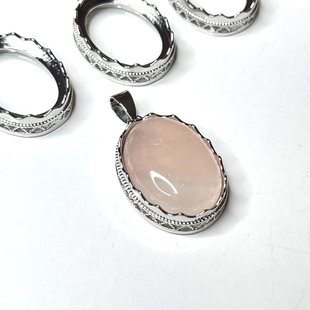 Support Pendentif Cabochon Ovale Laiton