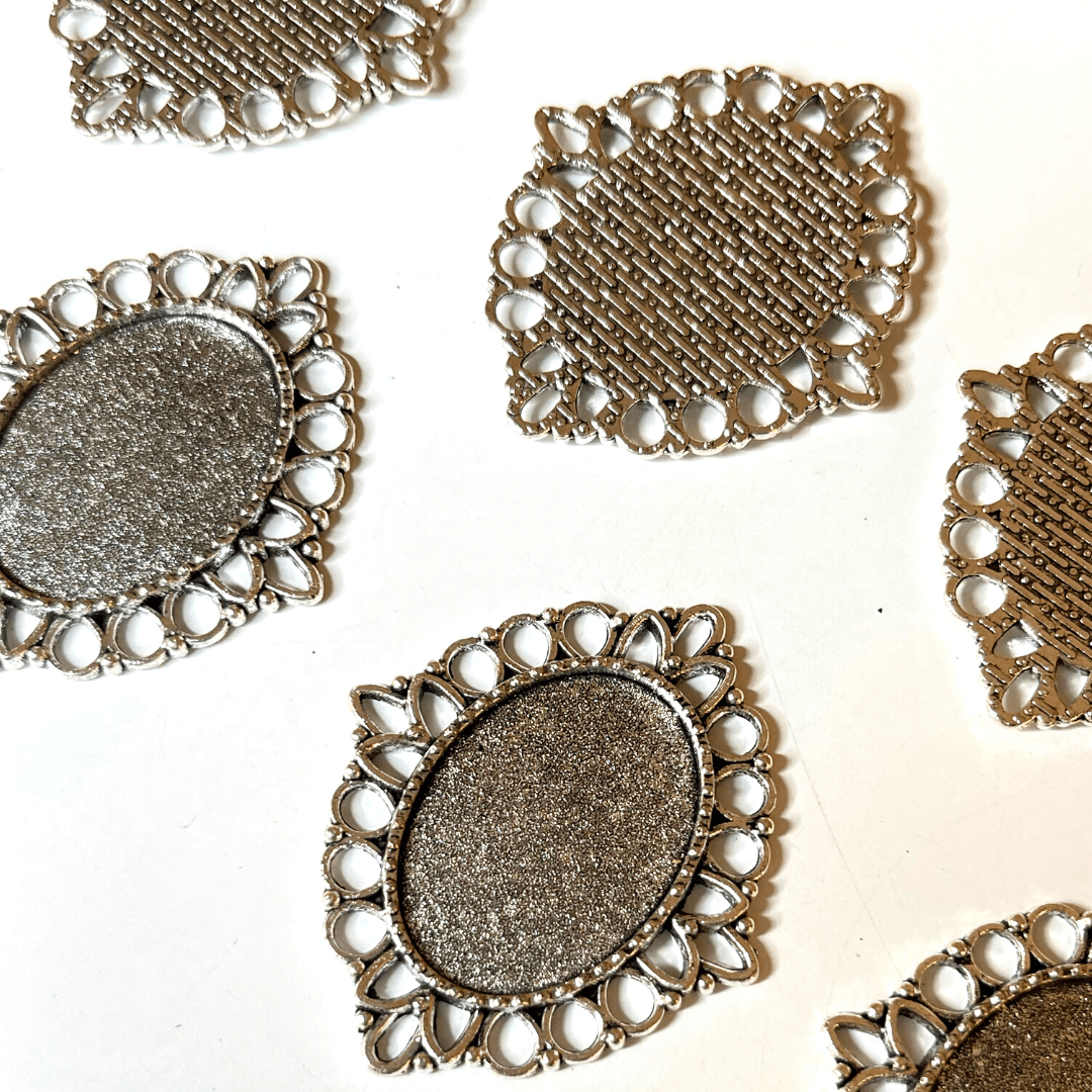 Support Pendentif Cabochon Style Tibétain