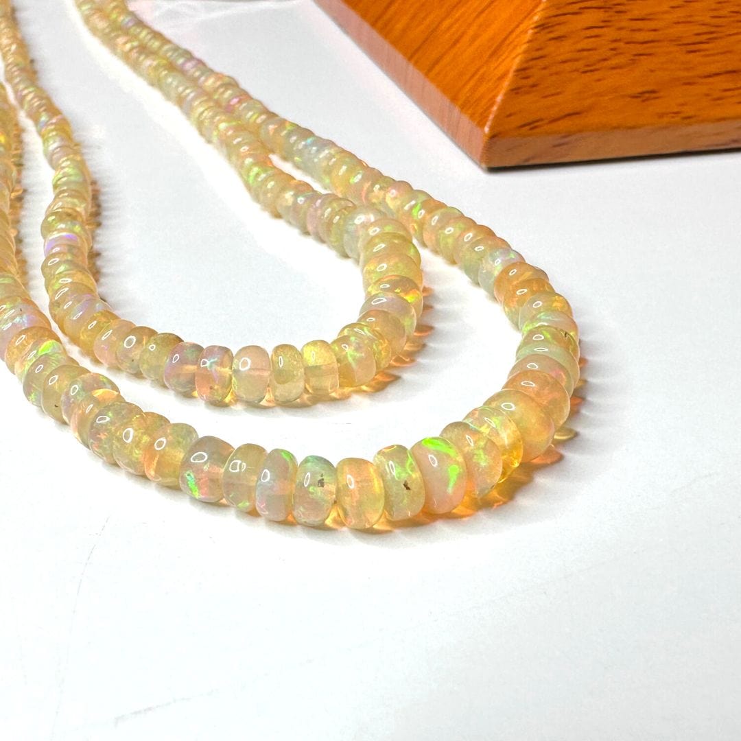 Perles Rondelles Opale d'Ethiopie