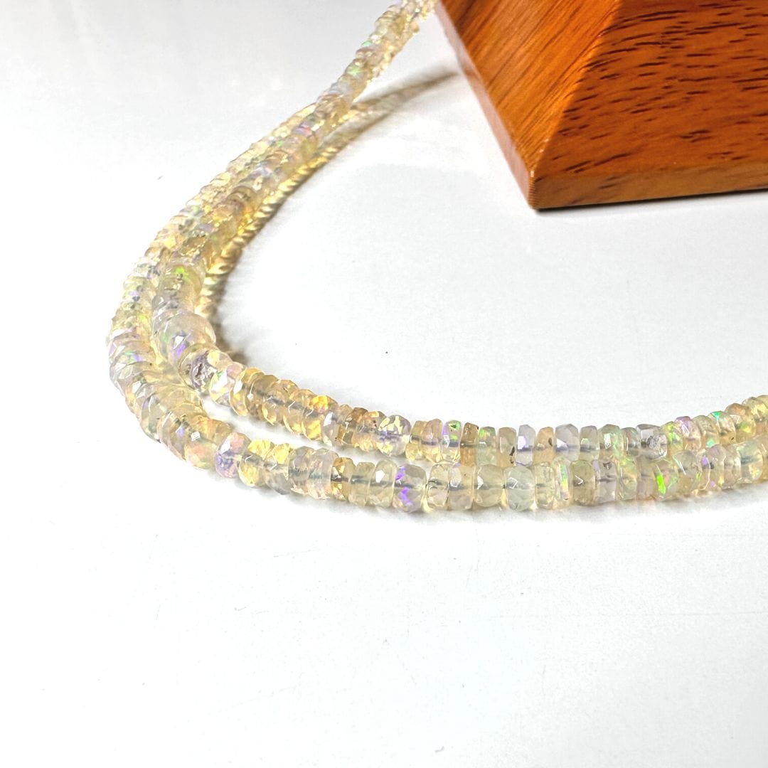 Perles Rondelles Opale Ethiopienne