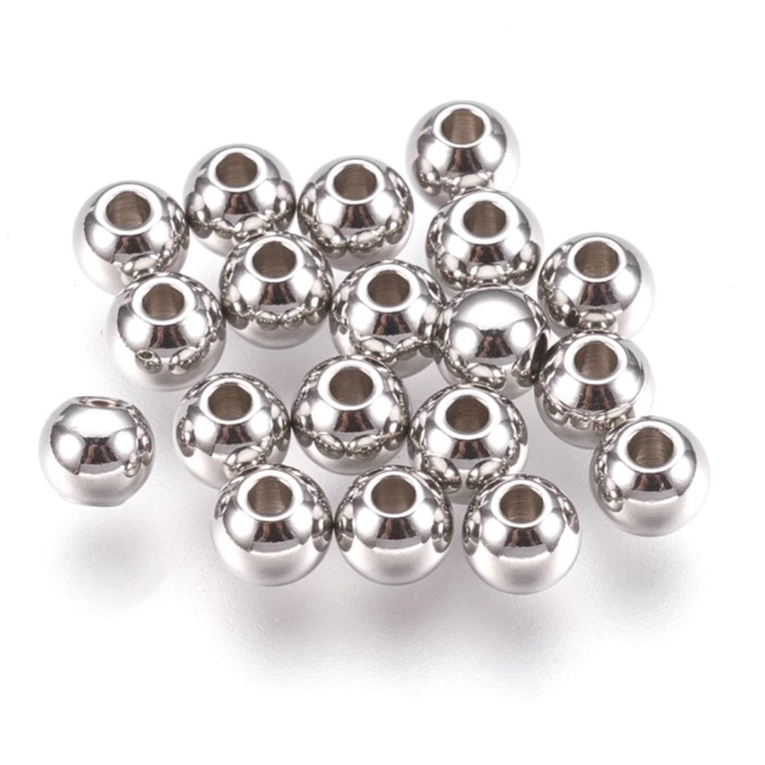 Perles d&#39;espacement Acier inoxydable (Disponibles en 4 tailles)
