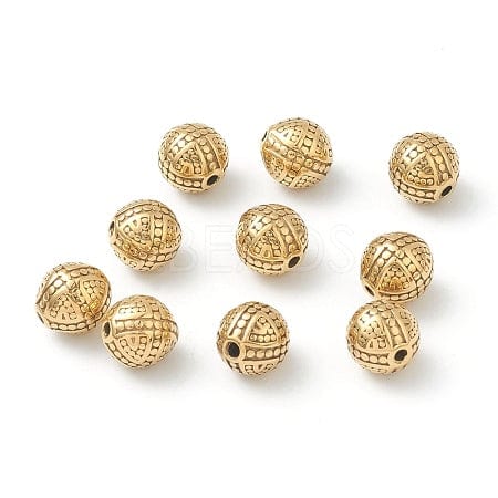 Perles en acier inoxydable 304 rondes dorées