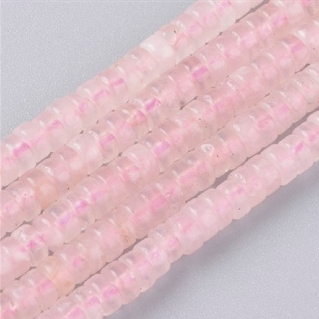 Perles Heishi naturelle quartz rose