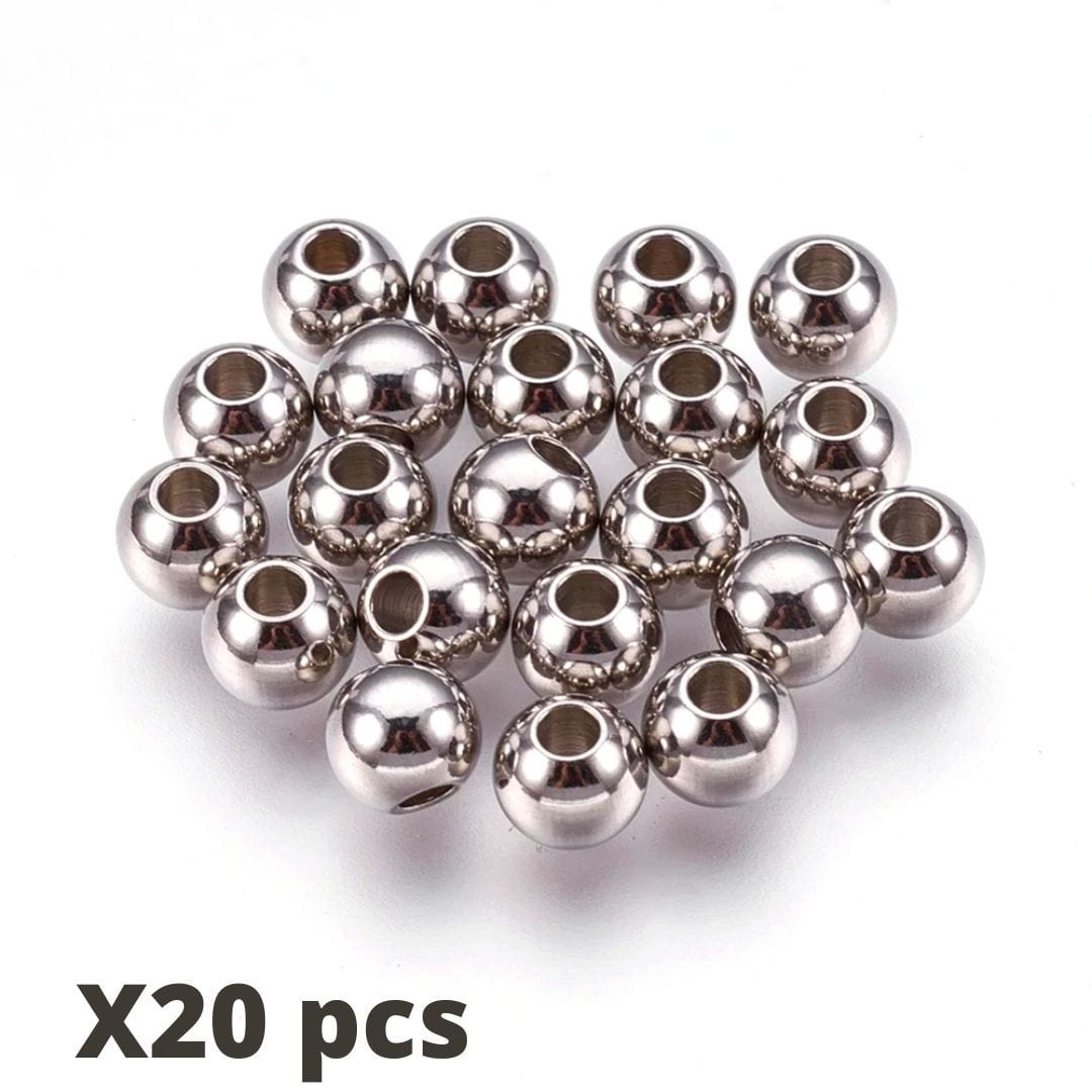 Perles d'espacement rondes